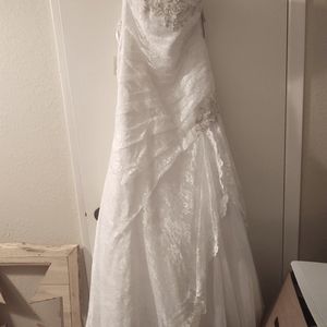 David's Bridal lace fit and flare size 12 corset